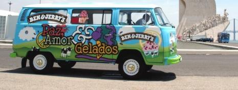 Kombi utilizada por marcas de gelados