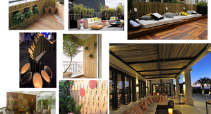Decoração de terraços e varandas com Bambu