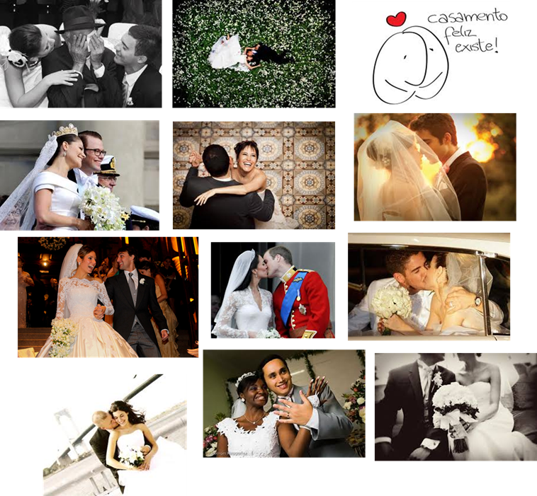 Varias imagens de casamentos felizes 