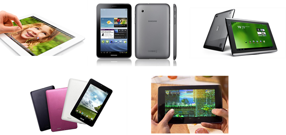 imagens dos tablets que estão no Mercado