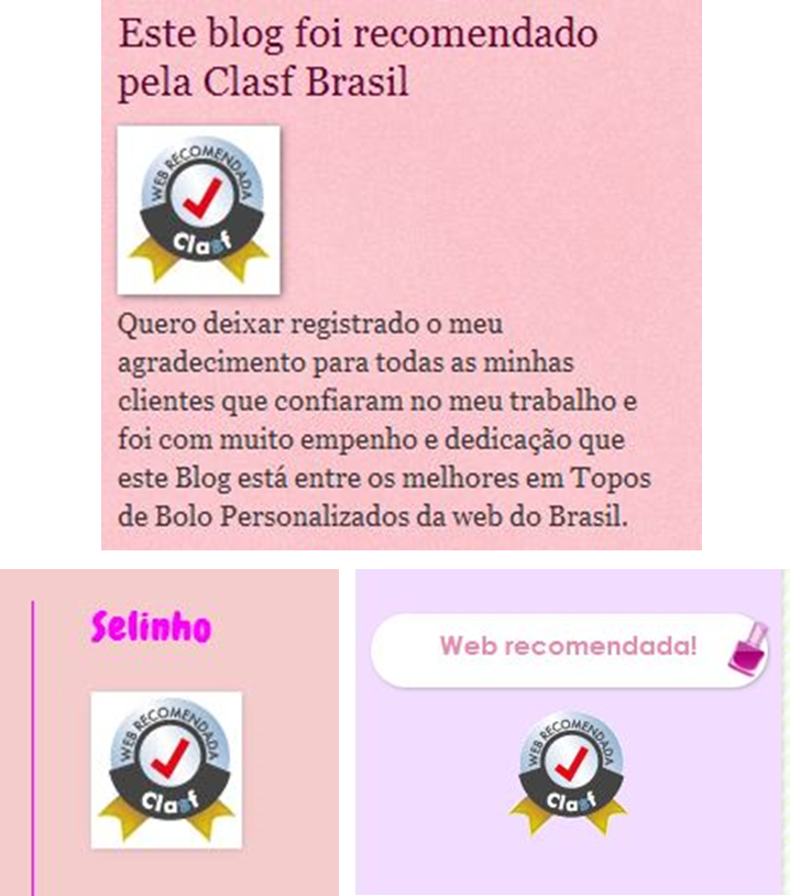 Selo de web recomendada Clássico