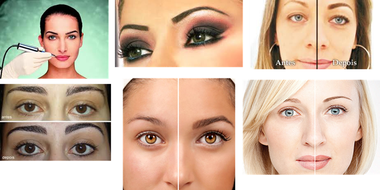 imagens de mulheres antes e depois da maquiagem definitiva 