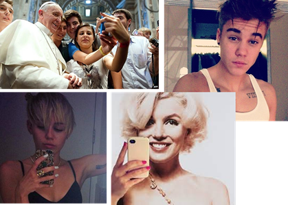 famosos em selfies